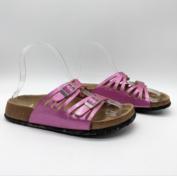 Birkenstock Shoes - Betula by Birkenstock pink strappy leather slip on 36 5/5.5